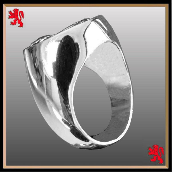 Dalrymple Scottish Clan Crest Ring GC100  ~  Sterling Silver and Karat Gold