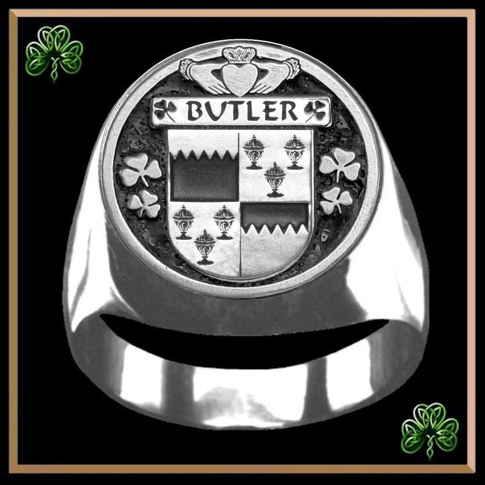 Butler Irish Coat of Arms Disk Loop Tie outlets Bar ~ Sterling silver