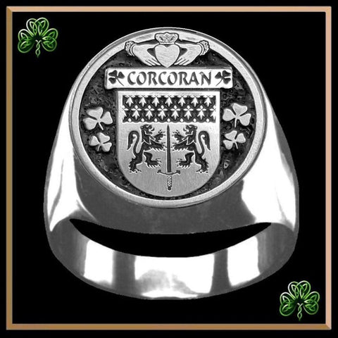 Corcoran Irish Coat of Arms Gents Ring IC100
