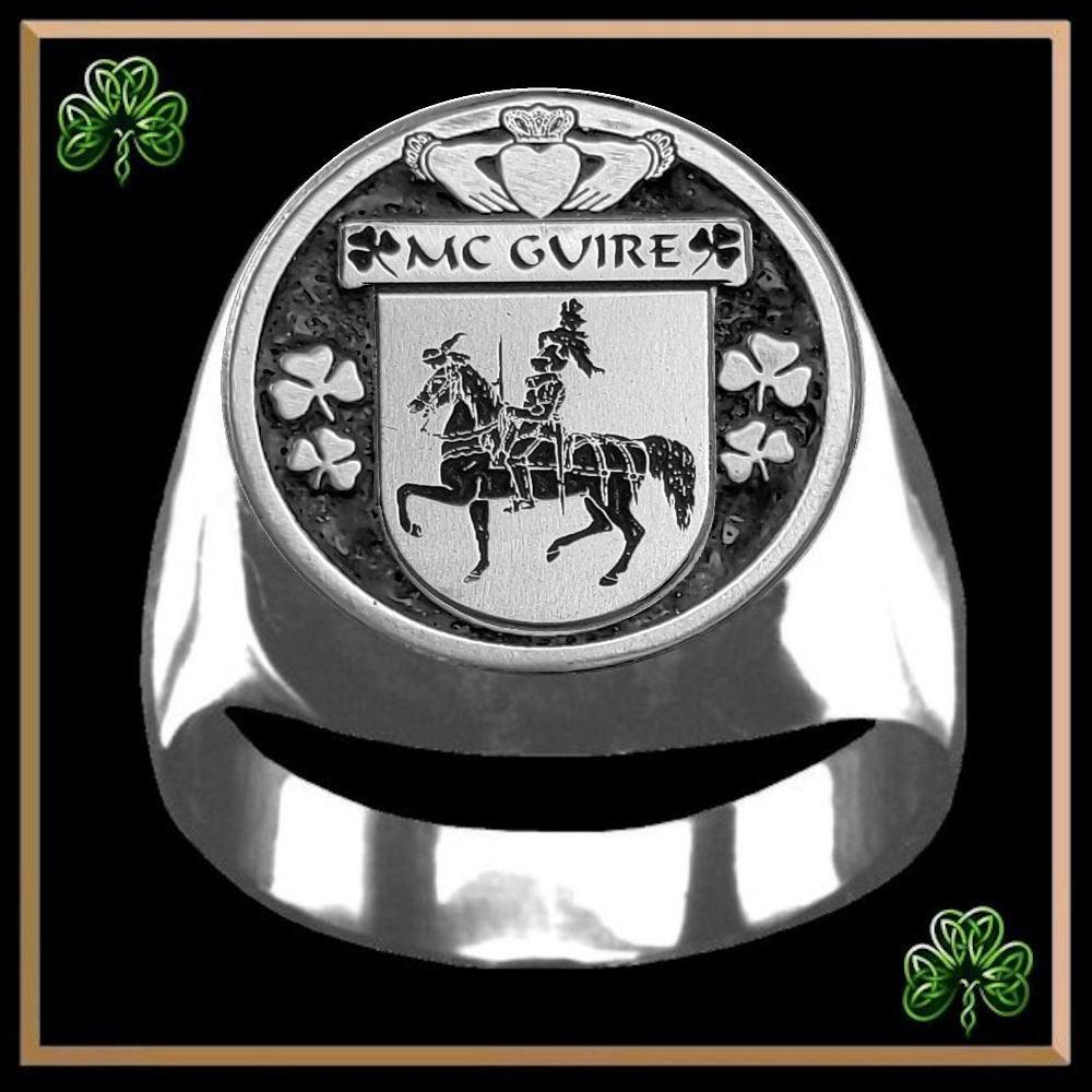 McGuire Irish Coat of top Arms Interlace Kilt Buckle