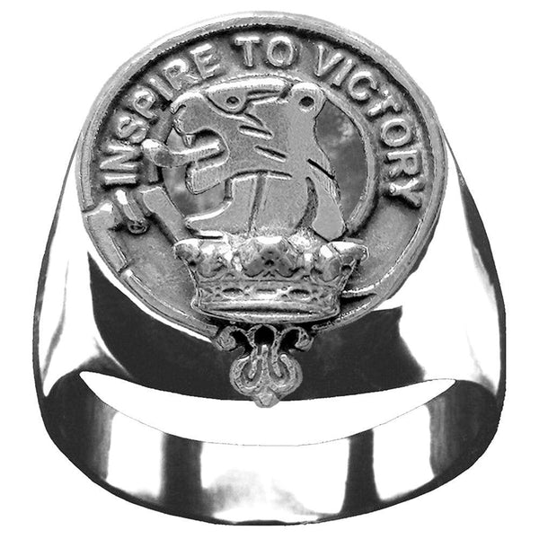 Currie Scottish Clan Crest Ring GC100  ~  Sterling Silver and Karat Gold