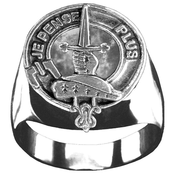 Erskine Scottish Clan Crest Ring GC100  ~  Sterling Silver and Karat Gold