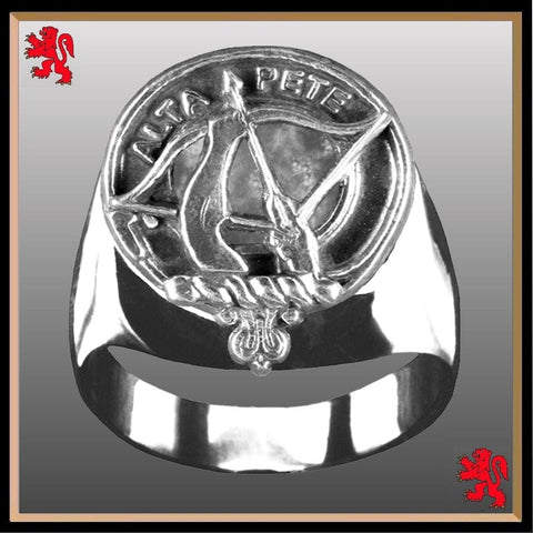 Fletcher Scottish Clan Crest Ring GC100  ~  Sterling Silver and Karat Gold