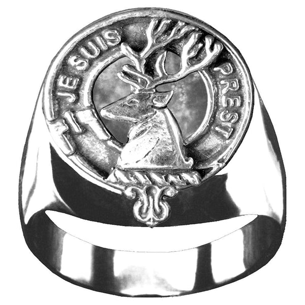 Fraser Lovat Scottish Clan Crest Ring GC100  ~  Sterling Silver and Karat Gold