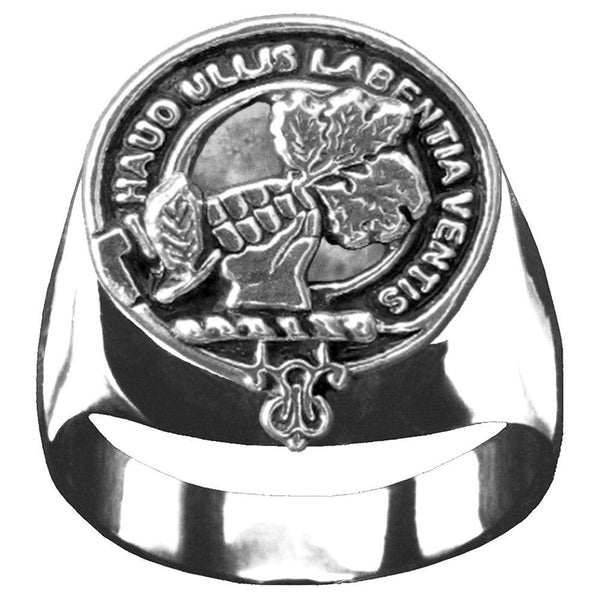 Irvine Bonshaw Scottish Clan Crest Ring GC100  ~  Sterling Silver and Karat Gold