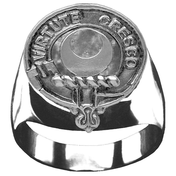 Leask Scottish Clan Crest Ring GC100  ~  Sterling Silver and Karat Gold