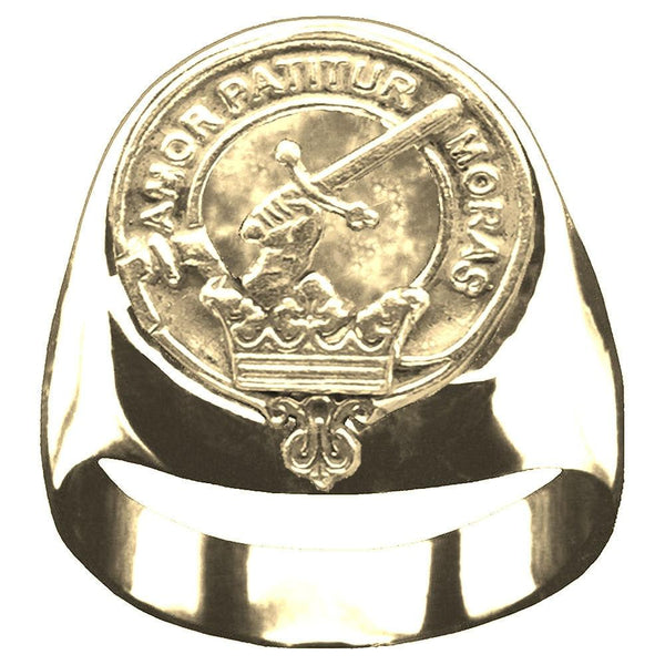 Lumsden Scottish Clan Crest Ring GC100  ~  Sterling Silver and Karat Gold