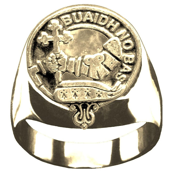 MacDougall Scottish Clan Crest Ring GC100  ~  Sterling Silver and Karat Gold