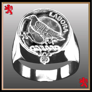 MacKie Scottish Clan Crest Ring GC100  ~  Sterling Silver and Karat Gold