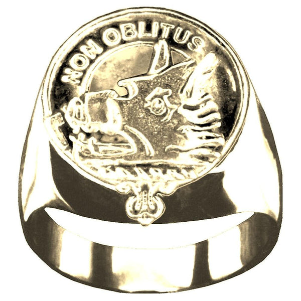 MacTavish Scottish Clan Crest Ring GC100  ~  Sterling Silver and Karat Gold