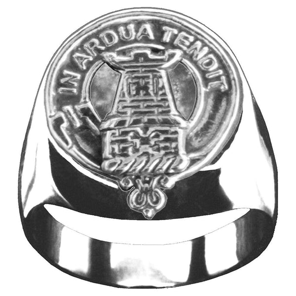 Malcolm Scottish Clan Crest Ring GC100  ~  Sterling Silver and Karat Gold