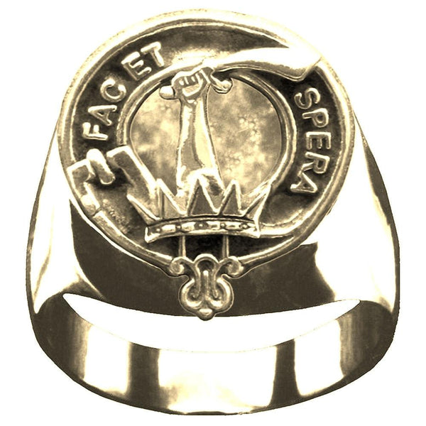 Matheson Scottish Clan Crest Ring GC100  ~  Sterling Silver and Karat Gold