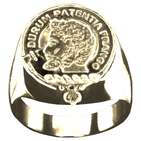 Muir Scottish Clan Crest Ring GC100  ~  Sterling Silver and Karat Gold