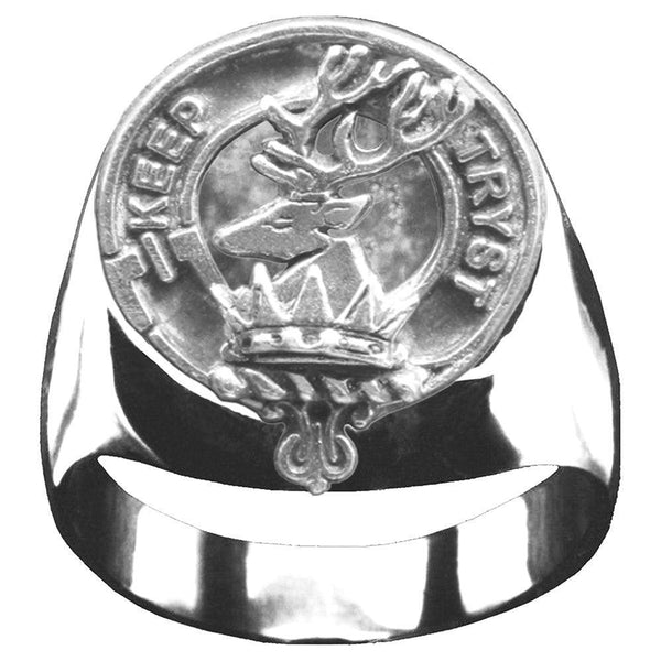 Sempill Scottish Clan Crest Ring GC100  ~  Sterling Silver and Karat Gold