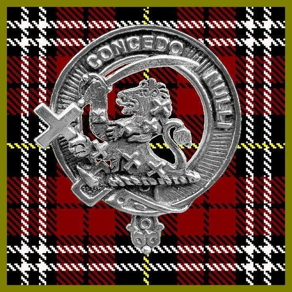 Little 5oz Round Scottish Clan Crest Badge Stainless Steel Flask