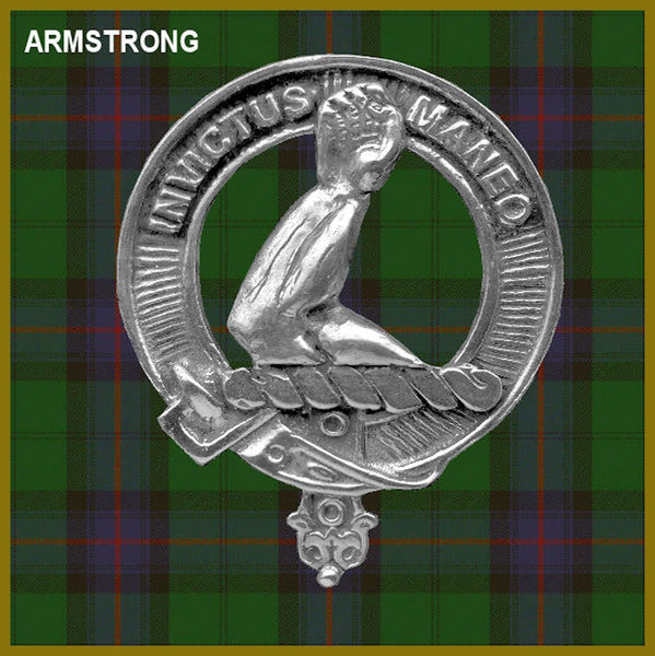 Armstrong Clan Crest Badge Glass Beer Mug