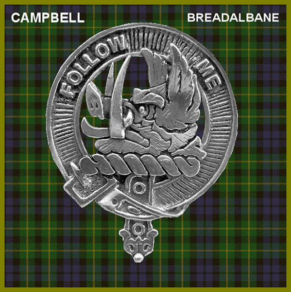 Campbell Breadalbane Clan Crest Badge Glass Beer Mug