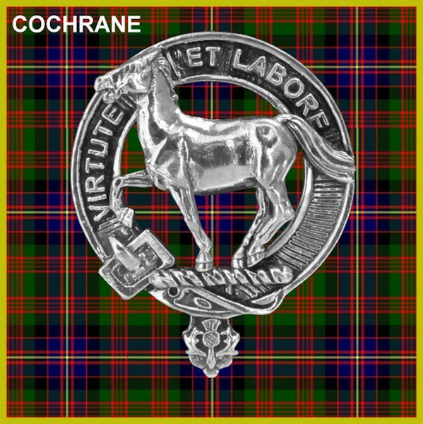 Cochrane Clan Crest Badge Glass Beer Mug