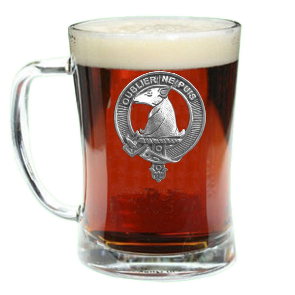 Colville Clan Crest Badge Glass Beer Mug