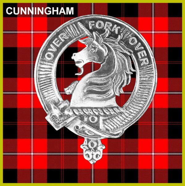 Cunningham Clan Crest Badge Glass Beer Mug