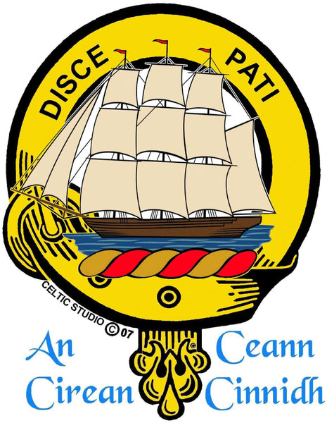 Duncan Clan Crest Badge Glass Beer Mug