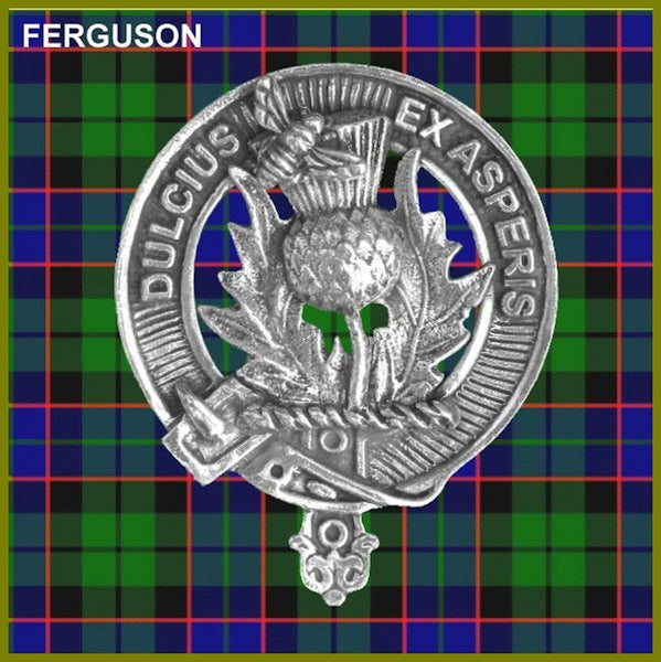Ferguson Clan Crest Badge Glass Beer Mug