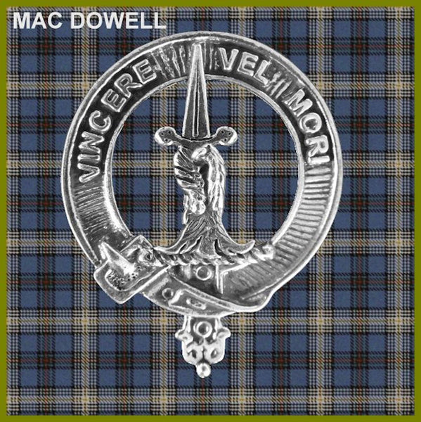 MacDowell Clan Crest Badge Glass Beer Mug