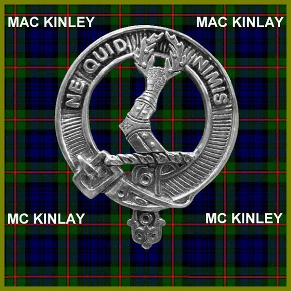 MacKinlay Clan Crest Badge Glass Beer Mug