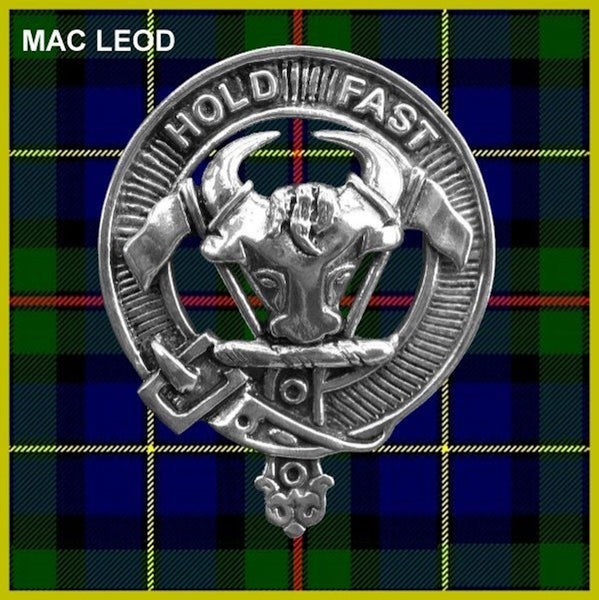 MacLeod Clan Crest Badge Glass Beer Mug