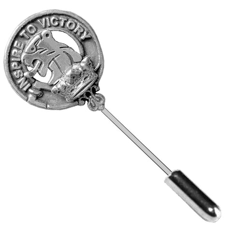 Currie Clan Crest Stick or Cravat pin, Sterling Silver