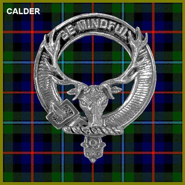 Calder 5 oz Round Clan Crest Scottish Badge Flask