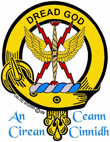 Carnegie 5 oz Round Clan Crest Scottish Badge Flask