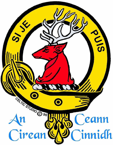 Colquhoun 5 oz Round Clan Crest Scottish Badge Flask