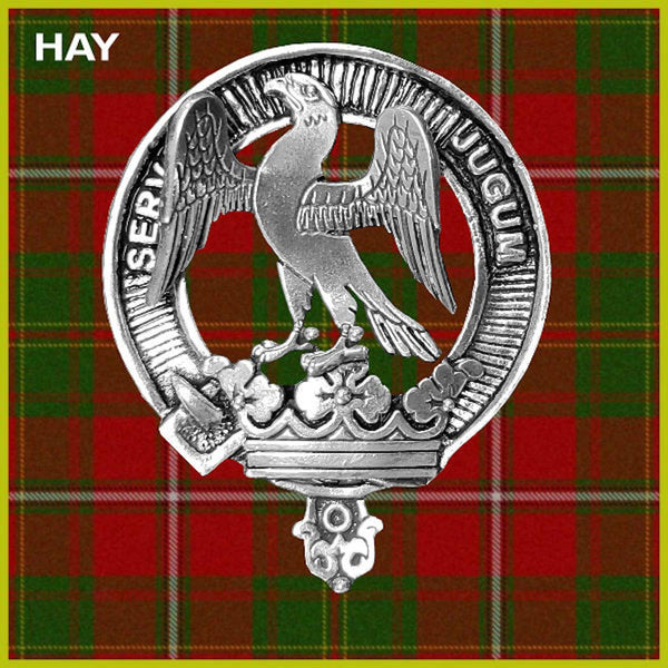 Hay 5 oz Round Clan Crest Scottish Badge Flask