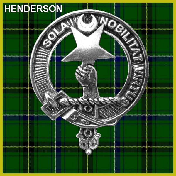 Henderson Round 5 oz Clan Crest Scottish Badge Flask