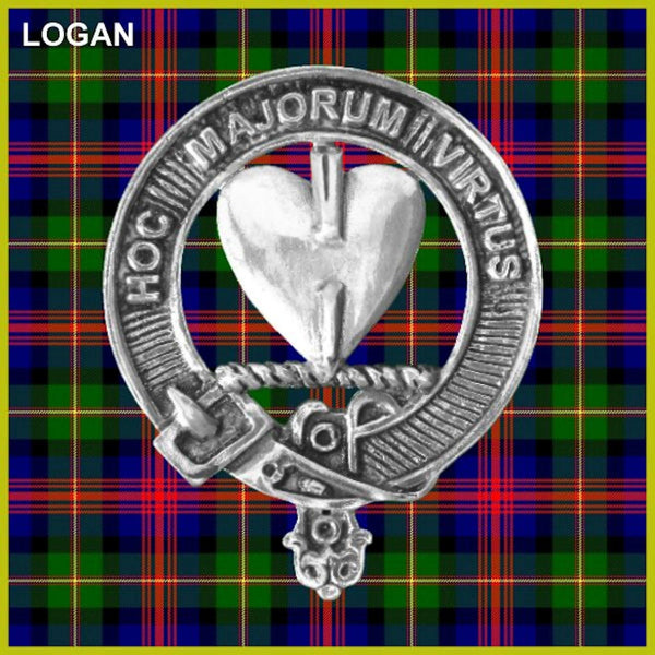 Logan 5oz Round Scottish Clan Crest Badge Stainless Steel Flask