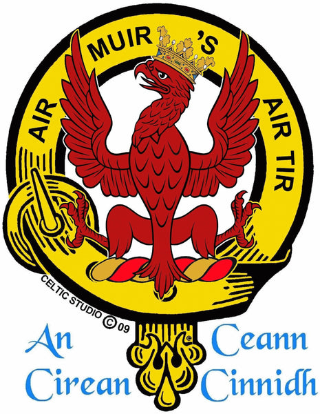 MacDonald (Keppoch) 5oz Round Scottish Clan Crest Badge Stainless Steel Flask