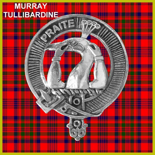 Murray (Tullibardine) 5oz Round Scottish Clan Crest Badge Stainless Steel Flask