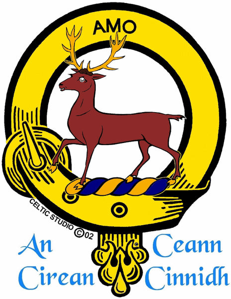 Scott 5 oz Round Clan Crest Scottish Badge Flask