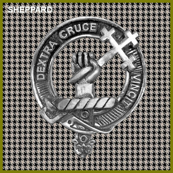 Sheppard 5 oz Round Clan Crest Scottish Badge Flask
