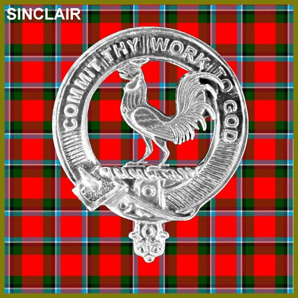 Sinclair 5 oz Round Clan Crest Scottish Badge Flask