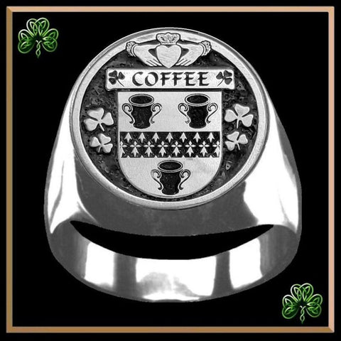Coffee Irish Coat of Arms Gents Ring IC100