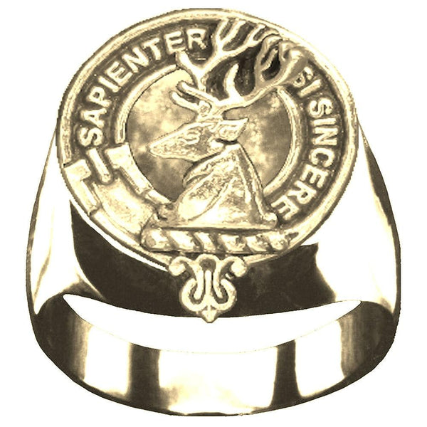 Davidson Scottish Clan Crest Ring GC100  ~  Sterling Silver and Karat Gold
