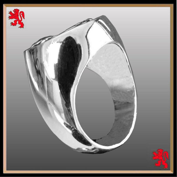 Kinnear Scottish Clan Crest Ring GC100  ~  Sterling Silver and Karat Gold