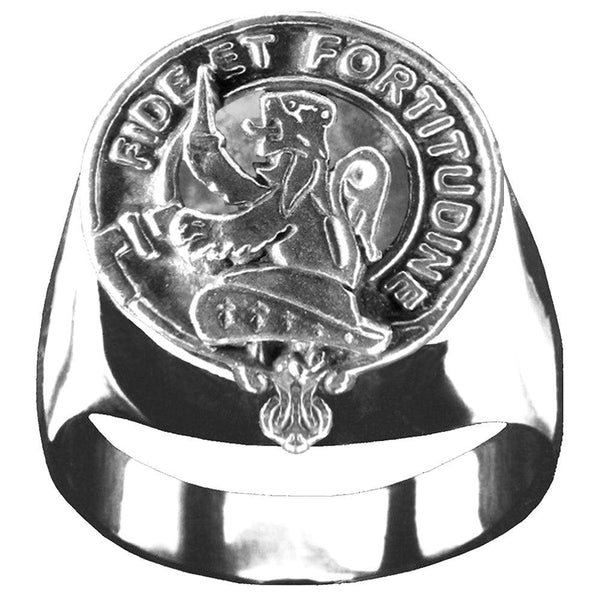 Farquharson Scottish Clan Crest Ring GC100  ~  Sterling Silver and Karat Gold