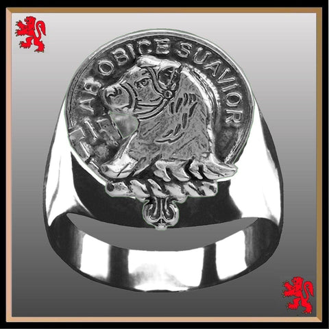 Galbraith  Scottish Clan Crest Ring GC100  ~  Sterling Silver and Karat Gold
