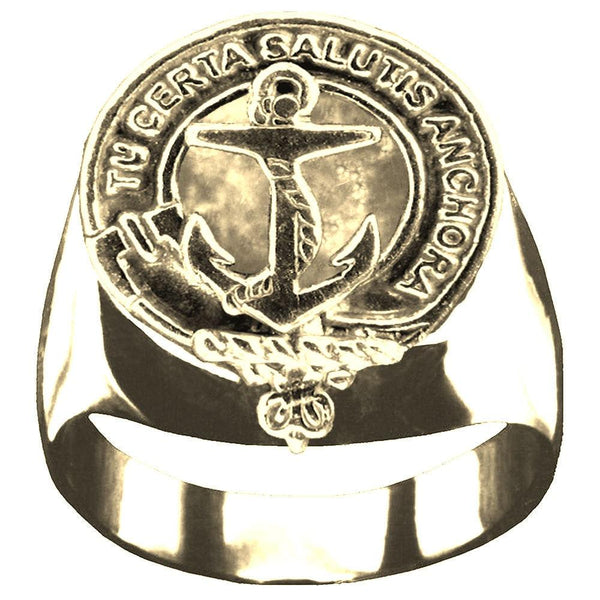 Gillespie Scottish Clan Crest Ring GC100  ~  Sterling Silver and Karat Gold