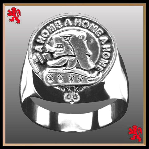 Home Scottish Clan Crest Ring GC100  ~  Sterling Silver and Karat Gold