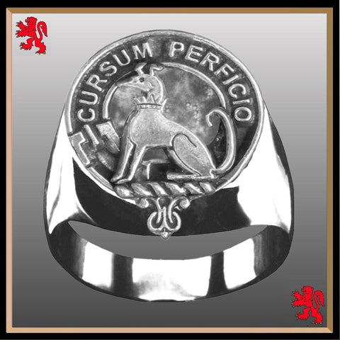 Hunter Scottish Clan Crest Ring GC100  ~  Sterling Silver and Karat Gold