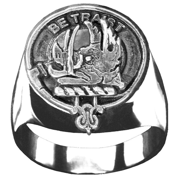 Innes Scottish Clan Crest Ring GC100  ~  Sterling Silver and Karat Gold